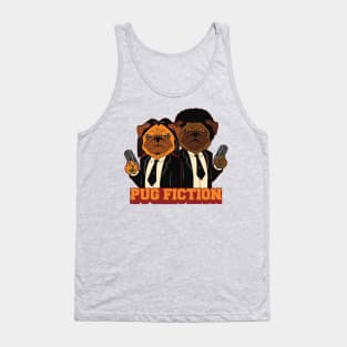 Pug Fiction Movie Parody Tank Top